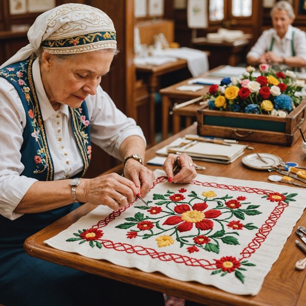 Quelle croisière propose des ateliers de broderie traditionnelle en Europe de l'Est ?