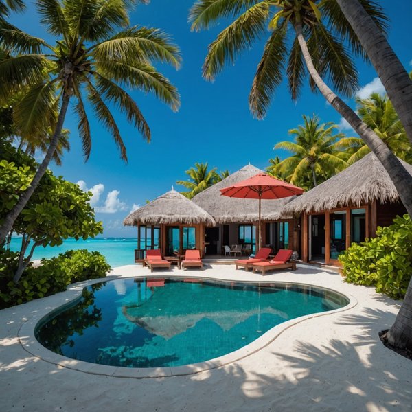 Quels conseils pour louer une maison de vacances aux Maldives avec des cours de plongée et des excursions en bateau?